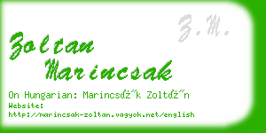 zoltan marincsak business card